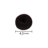 🔥 enhance your hairstyle with fireboomoon 3pcs extra-large size hair donut bun ring styler maker (brown) logo