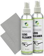 professional lens cleaner spray kit – green oak lens cleaner spray with microfiber cloths – ideal for eyeglasses, cameras, and lenses - effectively removes fingerprints, dust, and oil (8oz 2-pack) logo