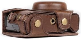 img 3 attached to MegaGear MG1259 Ever Ready Leather Camera Case Compatible With Panasonic Lumix DC-ZS80