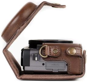 img 2 attached to MegaGear MG1259 Ever Ready Leather Camera Case Compatible With Panasonic Lumix DC-ZS80