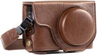 megagear mg1259 ever ready leather camera case compatible with panasonic lumix dc-zs80 logo