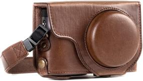 img 4 attached to MegaGear MG1259 Ever Ready Leather Camera Case Compatible With Panasonic Lumix DC-ZS80