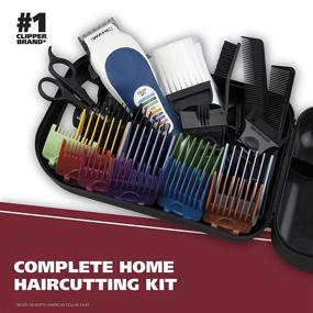 img 3 attached to Wahl Corded Clipper Color Pro Complete Hair Cutting Kit: Effortless Haircuts for Men, Women, & Children with Colored Guide Combs - Model 79300-1001