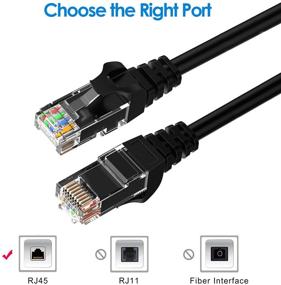 img 2 attached to Rankie RJ45 кабель Cat6 без зацепов Ethernet 5-пакет - 15 футов черный: пакет сетевого кабеля высокой скорости