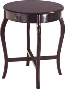 img 2 attached to Frenchi Espresso Round End Table by Home Furnishing