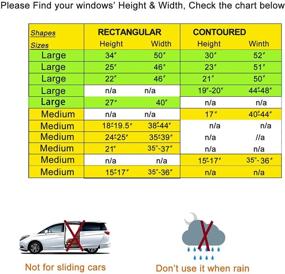 img 2 attached to 🚗 Super Elastic Car Window Sunshades for Large Vehicles - 44 to 53 Inches. Breathable Mesh Window Cover for Car Camping and Side Window Screens for Optimal Shade