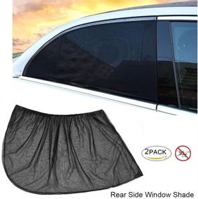 img 1 attached to 🚗 Super Elastic Car Window Sunshades for Large Vehicles - 44 to 53 Inches. Breathable Mesh Window Cover for Car Camping and Side Window Screens for Optimal Shade