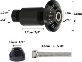 img 2 attached to 🏍️ CICMOD Universal Motorcycle Street Bike 7/8" Handlebar Grips Bar End Plugs (Black) - Ideal for Kawasaki, Suzuki, Yamaha, Ducati, Triumph Riders