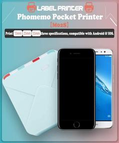 img 1 attached to Phomemo M02S 300DPI Phone Printer: Bluetooth Pocket Printer with 6 Rolls Thermal Sticker Label Paper - Perfect Gift Set for iOS & Android, Jasper Design