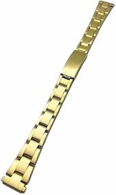 img 1 attached to Watchband NewLife Gold Tone Stainless Replacement