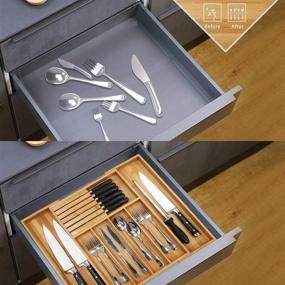 img 1 attached to Organizer Expandable Flatware Removable Supplies