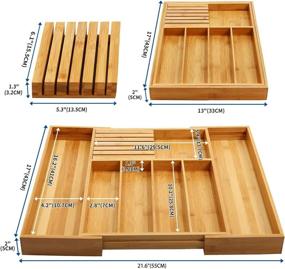 img 2 attached to Organizer Expandable Flatware Removable Supplies