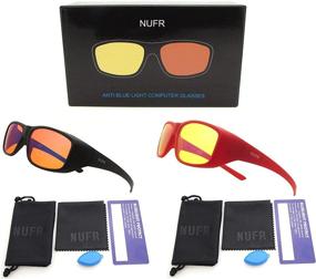 img 3 attached to NUFR Blocking Prescription Eyeglasses Pack Black
