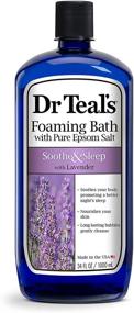 img 4 attached to 🛀 34 жидких унции Пенящаяся ванна Dr Teal's с чистой эпсомской солью, Лаванда успокоение и сон - улучшена для максимального расслабления