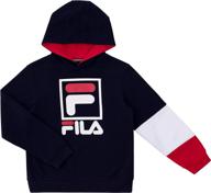 👕 fila heritage unisex brushed sweatshirt: trendy boys' fashion hoodie & sweatshirt logo