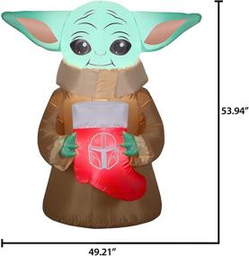 img 1 attached to Optimized for SEO: Gemmy 4.5&#39; Yoda 🎄 The Child Christmas Inflatable with Stocking – Indoor/Outdoor Decoration