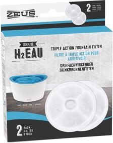 img 3 attached to 🐶 Zeus H2EAU Triple Action Fountain Filter: Enhance Dog's Water Fountain with Replacement Filters (2-Pack)