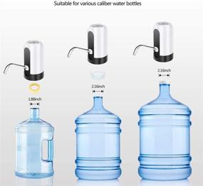 img 1 attached to 💧 Convenient 5 Gallon Water Dispenser for Screw or Crown Tops: Perfect for Home, Office, Car, Travel & Outdoor Activities (White)