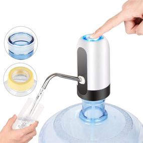 img 4 attached to 💧 Convenient 5 Gallon Water Dispenser for Screw or Crown Tops: Perfect for Home, Office, Car, Travel & Outdoor Activities (White)