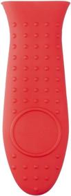 img 4 attached to Red Silicone Hot Skillet Handle Cover Holder by Amazon Basics