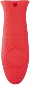 img 1 attached to Red Silicone Hot Skillet Handle Cover Holder by Amazon Basics