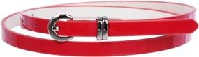 img 3 attached to Inch Patent Leather Skinny Belt Women's Accessories in Belts