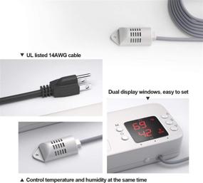 img 3 attached to Briidea Thermostat Ventilators Adjustable Humidistat