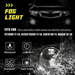 img 2 attached to 🚗 Fog Lights Compatible with Multiple Toyota Models & Lexus: 4Runner, Avalon, Camry, Highlander, Matrix, Prius, Rav4, Tacoma, CT200h, IS250, IS350, LX570, RX350 - Clear Lens Fog Lamps (Passenger & Driver Side)