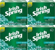 🧼 irish spring deep action scrub deodorant bath bar soap with scrubbing beads - 3 bars x 3.75 oz (pack of 4) - total 12 bars logo