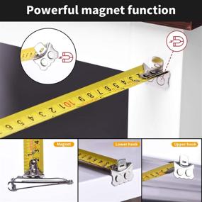 img 2 attached to MICROSUN Retractable Shockproof Measuring Tape in Imperial Units (Silver)