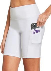 img 4 attached to 🩳 BALEAF Women's 8" / 5" Biker Shorts - Compression High Waist Spandex Yoga Shorts with 4 Pockets - Workout Athletic Running Gym Shorts
