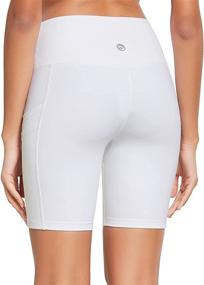 img 1 attached to 🩳 BALEAF Women's 8" / 5" Biker Shorts - Compression High Waist Spandex Yoga Shorts with 4 Pockets - Workout Athletic Running Gym Shorts