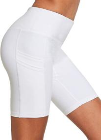 img 3 attached to 🩳 BALEAF Women's 8" / 5" Biker Shorts - Compression High Waist Spandex Yoga Shorts with 4 Pockets - Workout Athletic Running Gym Shorts