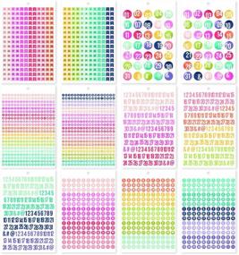 img 1 attached to 📝 Carpe Diem A5 Sticker Tablet Numbers: Vibrant Multicolor Designs for Organization