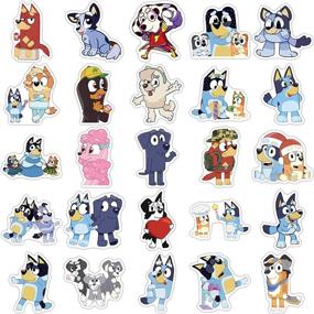 img 1 attached to Bluey Stickers for Kids: 50PCS Bluey Themed Party Supplies, Bingo Stickers for Laptops, Hydro Flasks, Water Bottles, Bikes, Luggage, Skateboard, Bumper. Perfect Bluey Party Decoration for Boys/Girls Birthday!