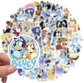 img 2 attached to Bluey Stickers for Kids: 50PCS Bluey Themed Party Supplies, Bingo Stickers for Laptops, Hydro Flasks, Water Bottles, Bikes, Luggage, Skateboard, Bumper. Perfect Bluey Party Decoration for Boys/Girls Birthday!