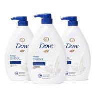 dove body wash with pump: nourishing deep moisture cleanser for soft, healthy skin – 34 oz, 3 count logo