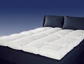 img 2 attached to 💎 WESTEX Premium Queen Size White Down-Top Feather Bed (432006) for Ultimate Luxury
