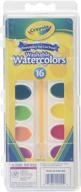 🎨 crayola 16 count washable watercolors - 2 per case (530555) logo