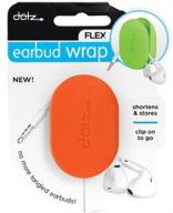 enhanced cord and cable management with dotz flex earbud wrap, orange (fxw37m-co) logo