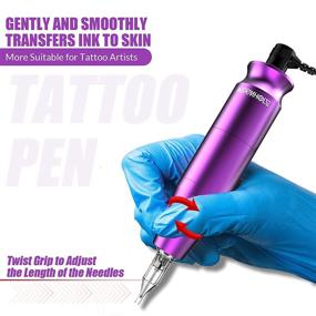 img 2 attached to 🖋️ Wormhole Tattoo Pen Kit: Complete Professional Rotary Tattoo Machine Kit with Power Supply, 20 Cartridge Needles, 10 Tattoo Ink, and 40 Tattoo Ink Caps for Tattoo Artists