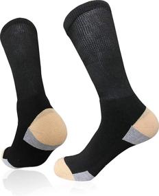 img 1 attached to 🧦 Womens Diabetic Athletic Crew Socks: Non-Binding, Moisture-Cushioned Running & Workout Socks for Sports and Casual Wear – Size 9-11