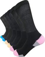 🧦 womens diabetic athletic crew socks: non-binding, moisture-cushioned running & workout socks for sports and casual wear – size 9-11 логотип