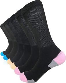 img 4 attached to 🧦 Womens Diabetic Athletic Crew Socks: Non-Binding, Moisture-Cushioned Running & Workout Socks for Sports and Casual Wear – Size 9-11