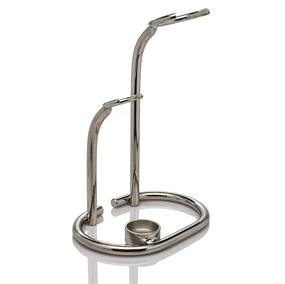 img 2 attached to Deluxe Chrome Razor and Brush Stand by Maison Lambert - Top Choice for Safety Razor and Shaving Brush Storage (Chrome)