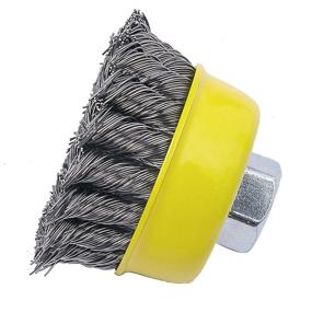img 1 attached to 🔧 Hoyin 8-Inch Knotted Brush Grinders with 11NC Thread Size, 0.020-Inch Wire Thickness