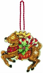 img 1 attached to Dimensions Counted Stitch Ornament Reindeer