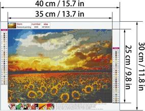 img 3 attached to 🖼️ 5D Diamond Painting Kit for Adults and Kids - Full Drill Embroidery Cross Stitch Picture Supplies Arts Craft for Home Wall Decor