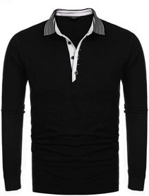 img 4 attached to 👔 Sophisticated Style: COOFANDY Sleeve Casual Striped Classic Men's Shirts