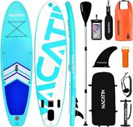 🏄 nacatin inflatable stand up paddle board: premium sup bundle with 10'l dry bag, phone pouch & shoulder strap logo